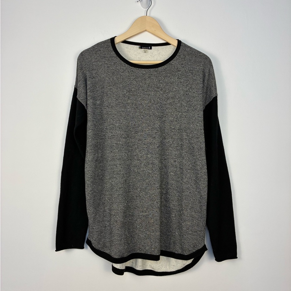 Smartwool colorblock wool blend Sweater men’s size M black grey white